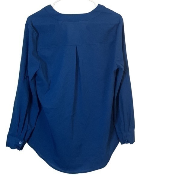 Anthropologie Birdcage Zipper Quarter Button Up Top Size Medium - Picture 2 of 5